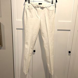 NWT White House Black Market Sz 4R. White (Ecru) slim pant.